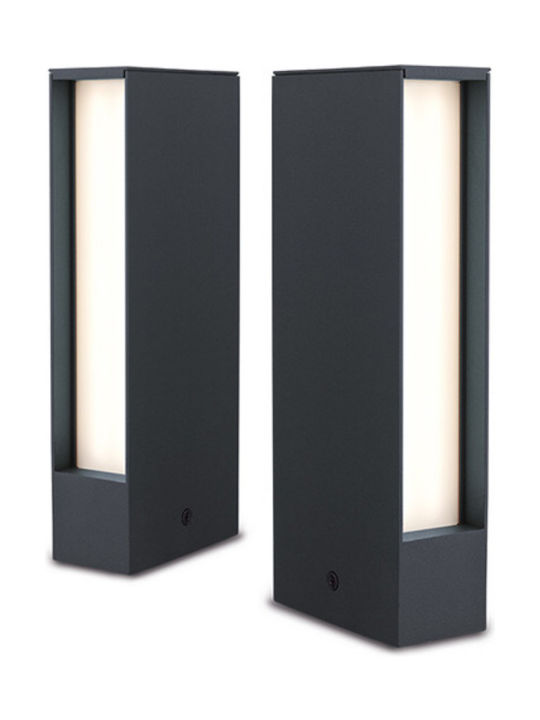 Zambelis Lights Στεγανό Φωτιστικό Κολωνάκι Εξωτερικού Χώρου με Ενσωματωμένο LED σε Καφέ Χρώμα E-257